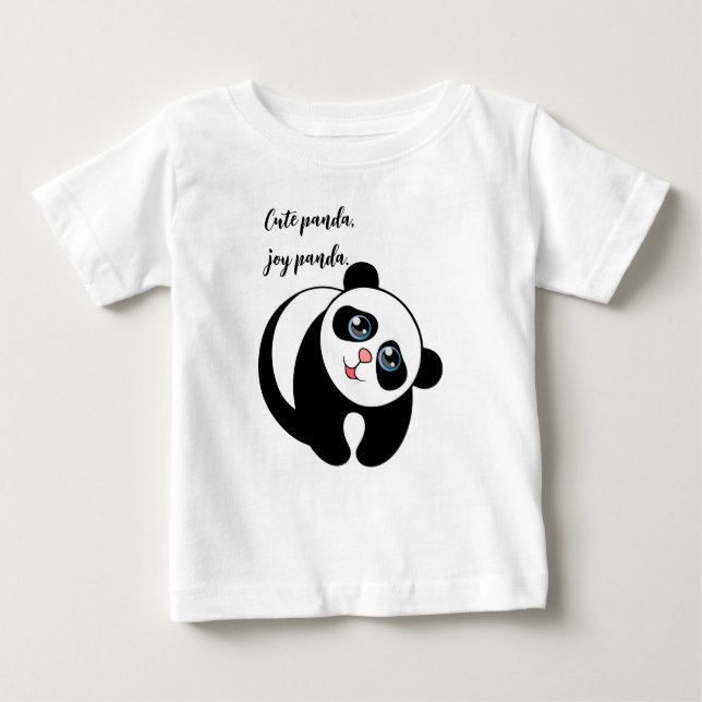 Camiseta Para Bebê Cute Panda Kids (Frente)