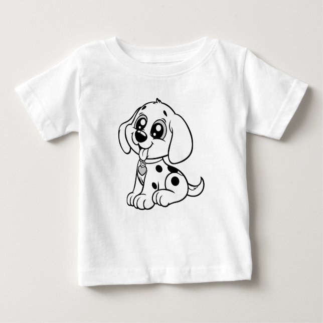 Camiseta Para Bebê Cute Puppy Kids | cute dog funny pet (Frente)