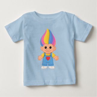 Camiseta Para Bebê Cute Rainbow Troll Doll