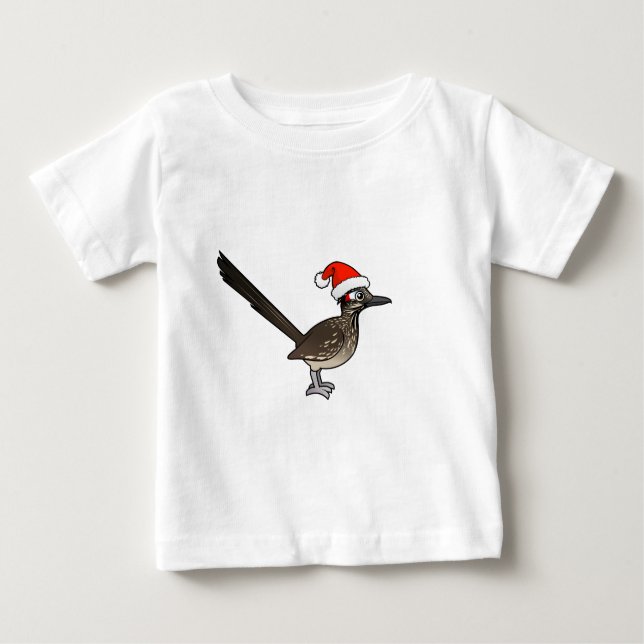 Camiseta Para Bebê Cute Roadrunner Papai Noel (Frente)