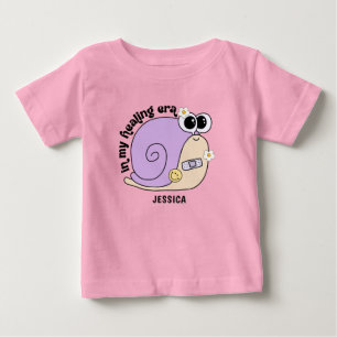 Camiseta Para Bebê Cute Snail   Na Minha Época De Curar