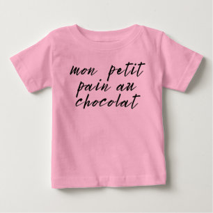 Camiseta Para Bebê Cute Termo Francês de Afeto