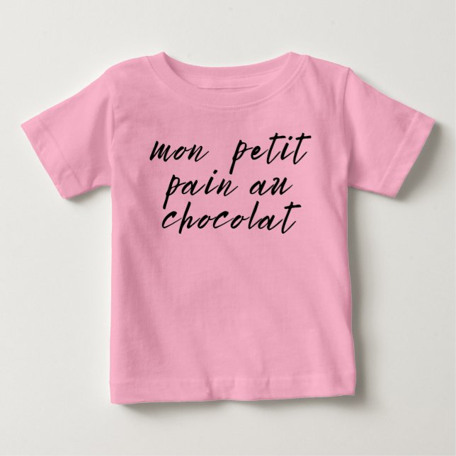 Camiseta Para Bebê Cute Termo Francês de Afeto (Frente)