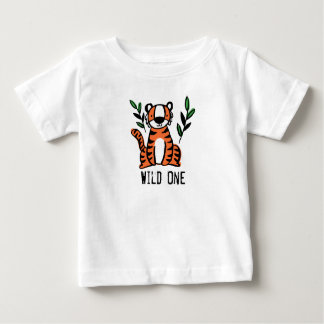 Camiseta Para Bebê Cute Tiger Wild One