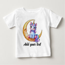 Camiseta Para Bebê Cute Unicorn Baby Tee