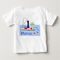 Cute White Fishing Boat on Water