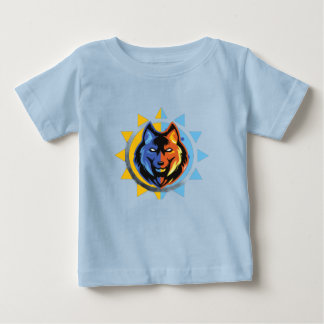 Camiseta Para Bebê Cute Wolf Baby T-Shirt