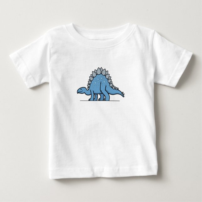 Camiseta Para Bebê CuteForKids - Stegosaurus (Frente)