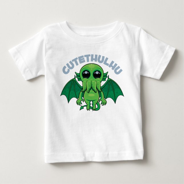 Camiseta Para Bebê Cutethulhu (Frente)