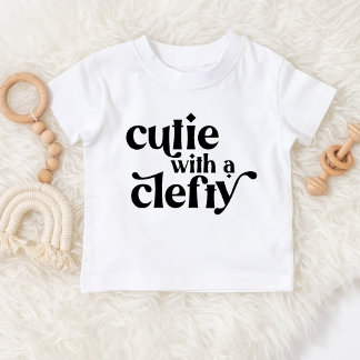 Camiseta Para Bebê Cutie com uma t-shirt Clefty Baby