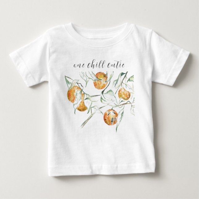 Camiseta Para Bebê Cutie de Limpeza de Enchimento de Fruta Citrus (Frente)