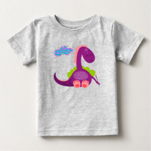 Camiseta Para Bebê Cutie Dinosaur Baby T-Shirt
