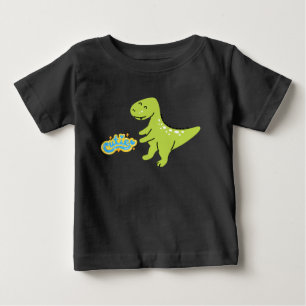 Camiseta Para Bebê Cutie Dinosaur Baby T-Shirt