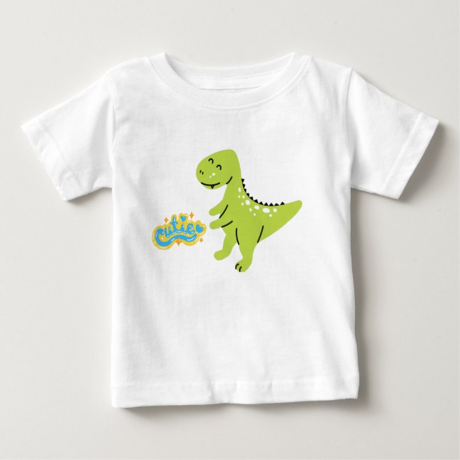 Camiseta Para Bebê Cutie Dinosaur Baby T-Shirt (Frente)