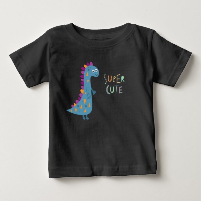 Camiseta Para Bebê Cutie Dinosaur Baby T-Shirt (Frente)