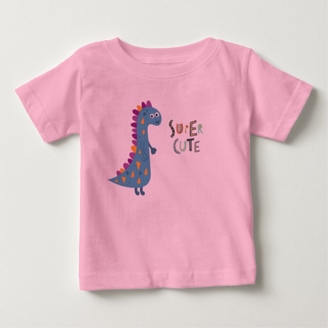 Camiseta Para Bebê Cutie Dinosaur Baby T-Shirt (Frente)