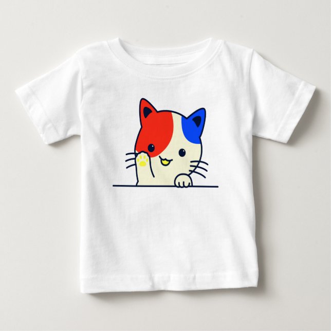 Camiseta Para Bebê Cutie Kitten (Frente)