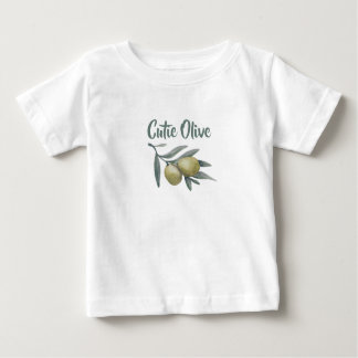 Camiseta Para Bebê Cutie Olive