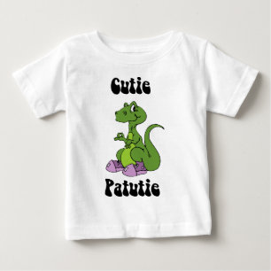 Camiseta Para Bebê Cutie, Patutie Dino
