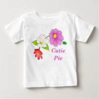 Cutie Pie T Shirts Floral Criança Havaiana Roupas