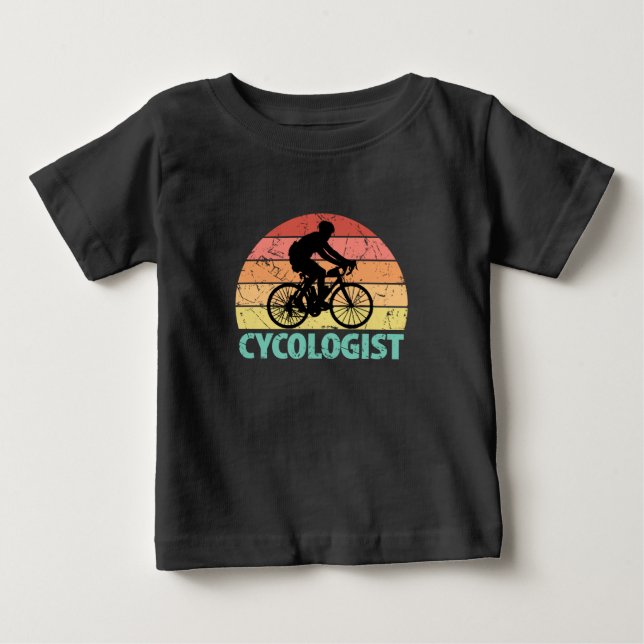 Camiseta Para Bebê Cycologist Funny Cycling (Frente)