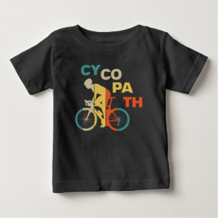 Camiseta Para Bebê Cycopath Funny Cycling para Ciclistas e Bikers