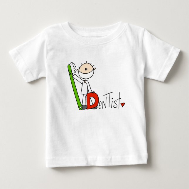 Camiseta Para Bebê D é de Dentista (Frente)