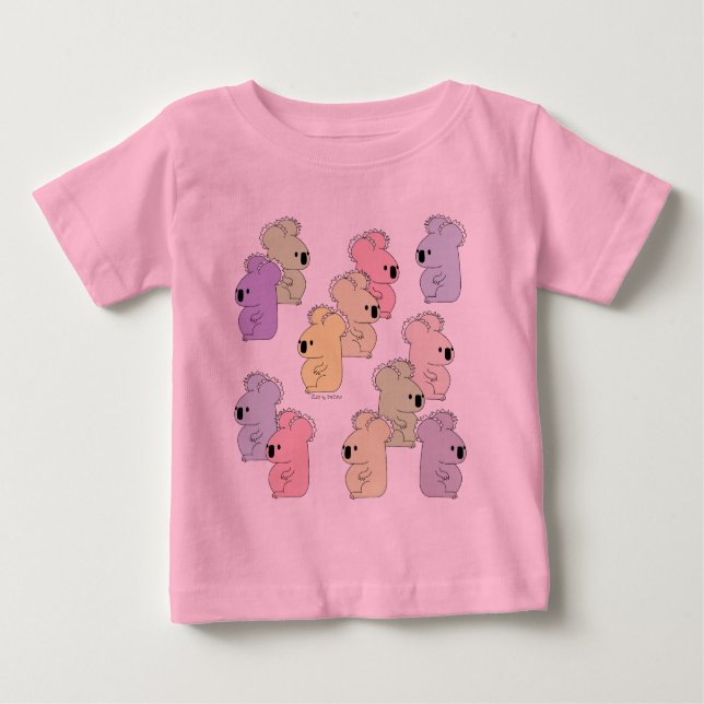 Camiseta Para Bebê da criança multi l/s T do koala (Frente)