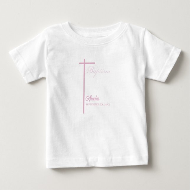 Camiseta Para Bebê Da madrinha no batismo da moça personalizada (Frente)