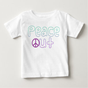 Camiseta Para Bebê Da paz letras para fora