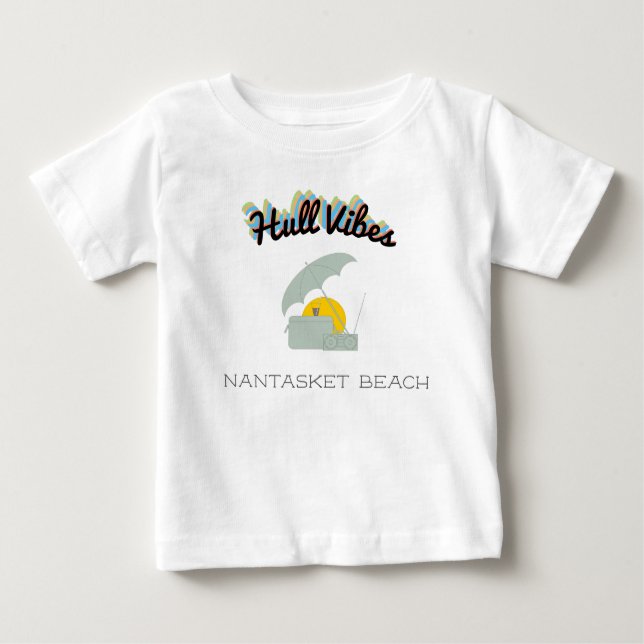 Camiseta Para Bebê Da "praia #9 de Nantasket das impressões casca" (Frente)
