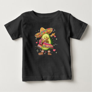 Camiseta Para Bebê Dabbing Avocado Cinco De Mayo Engraçado Mexicano P