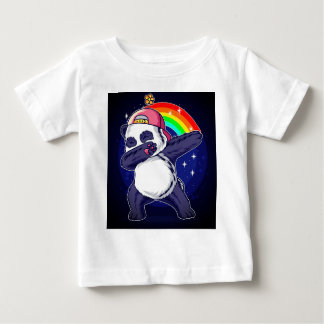 Camiseta Para Bebê Dabbing Panda Rainbow Vibes" Baby & Kids T-Shirt