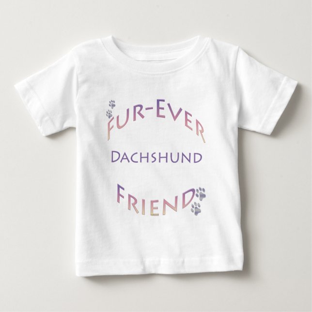 Camiseta Para Bebê Dachshund Fuore (Frente)