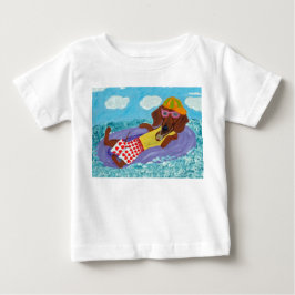 Camiseta Para Bebê Dachshund Vagabundo de Praia