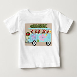 Camiseta Para Bebê Dachshunds de Natal em Van Hippie