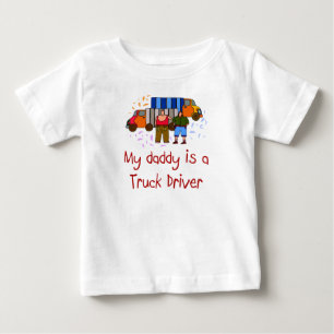 Camiseta Para Bebê Daddy is a Truck Driver shirt