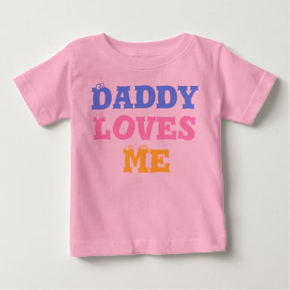 Camiseta Para Bebê Daddy Loves Me
