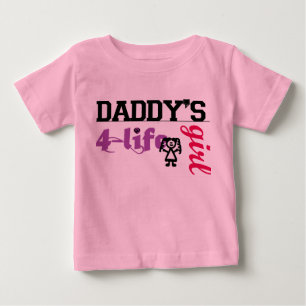 Camiseta Para Bebê Daddys Girl pela vida