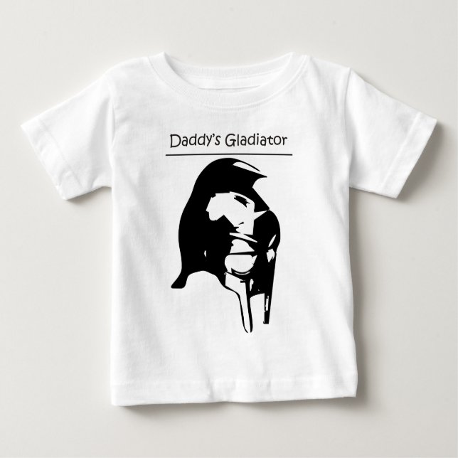Camiseta Para Bebê Daddy's gladiador (Frente)