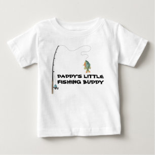 Camiseta Para Bebê Daddys Little Fish Buddy