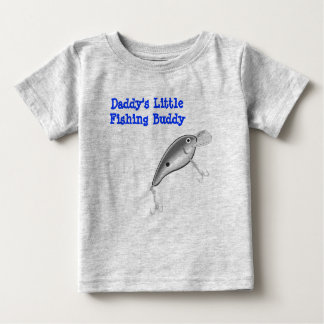 Camiseta Para Bebê Daddys Little Fish Buddy Lure Design
