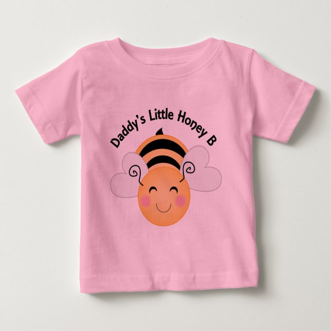 Camiseta Para Bebê Daddys pouca abelha do mel (Frente)