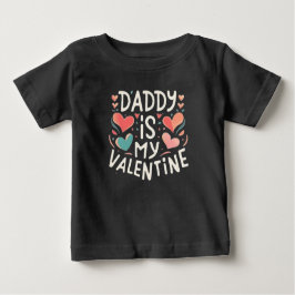 Camiseta Para Bebê Daddy's Valentine