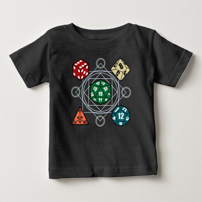 Camiseta Para Bebê Dados de Jogo (Frente)