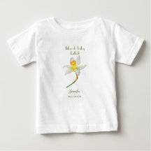 Daffodil aniversário mês Março aquarela T Shirt