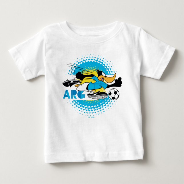 Camiseta Para Bebê DAFFY DUCK™ Team Argentina Soccer Graphic (Frente)