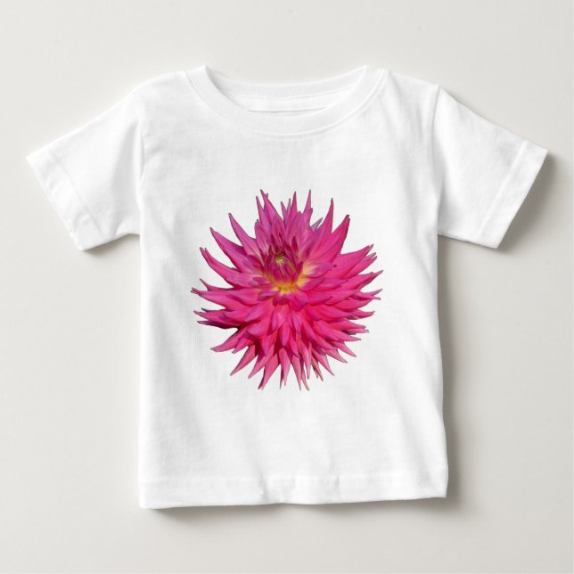 Camiseta Para Bebê Dahlia Rosa (Frente)