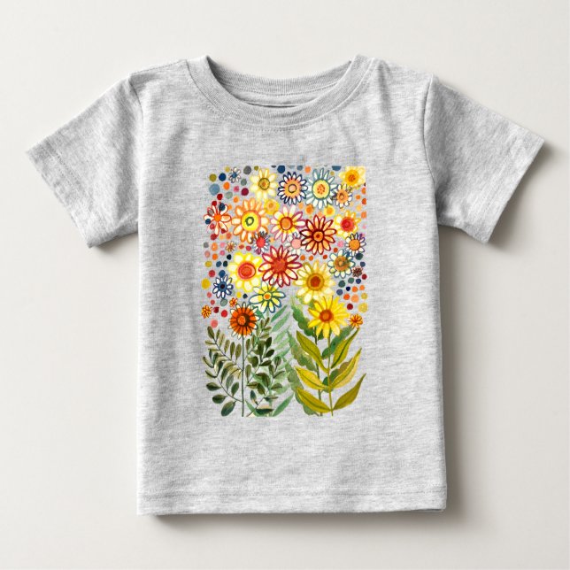 Camiseta Para Bebê Daisies (Frente)