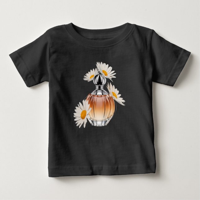 Camiseta Para Bebê Daisy Perfume Bottle (Frente)